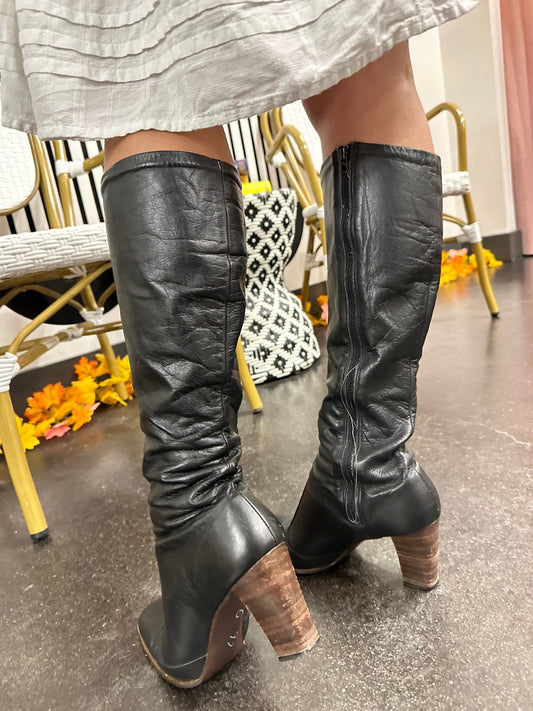 1960s Joyce California Leather Boots (8.5) - Esita The Label