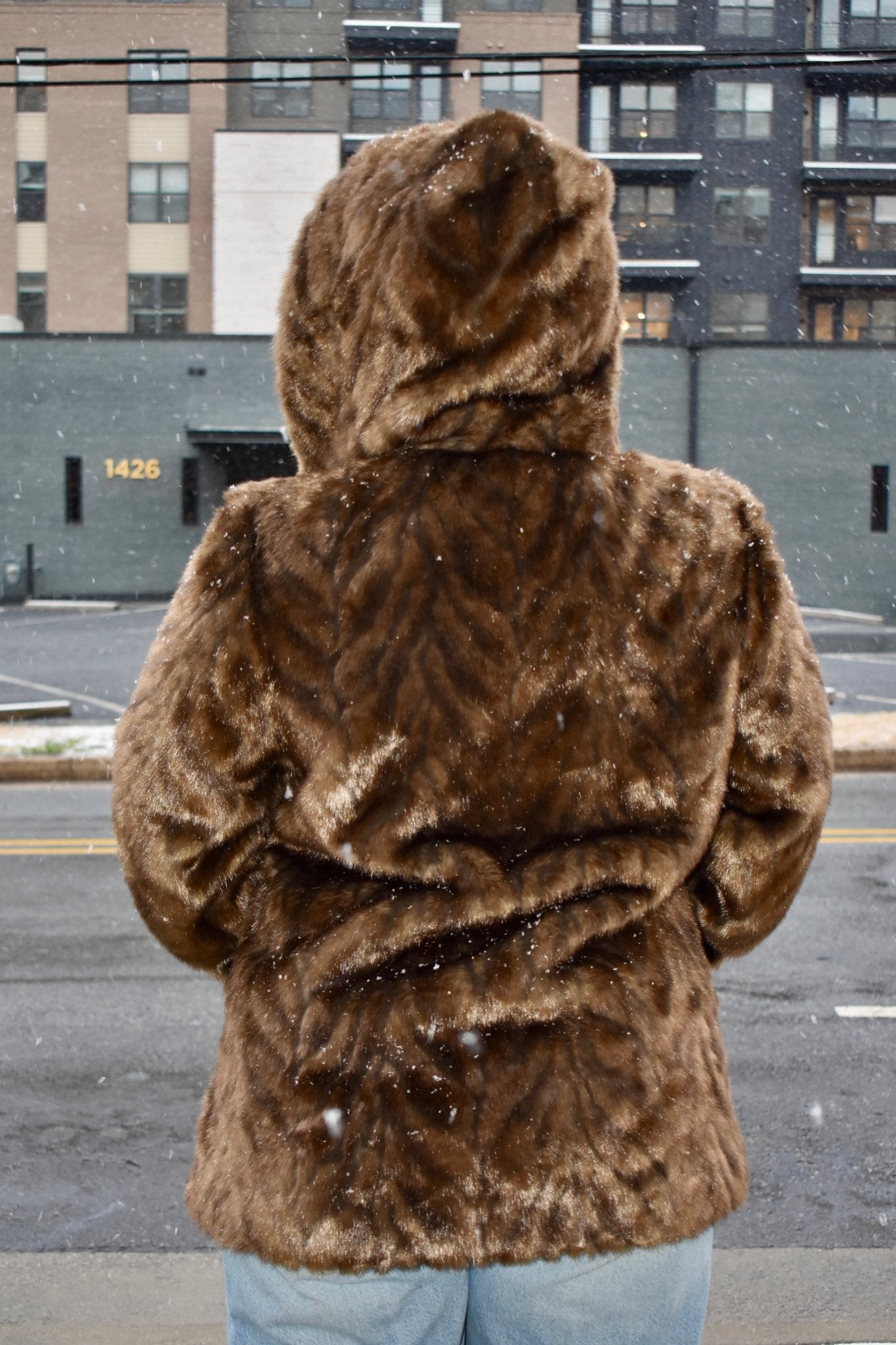 2000s East 5th Faux Fur Coat (L) - Esita The Label