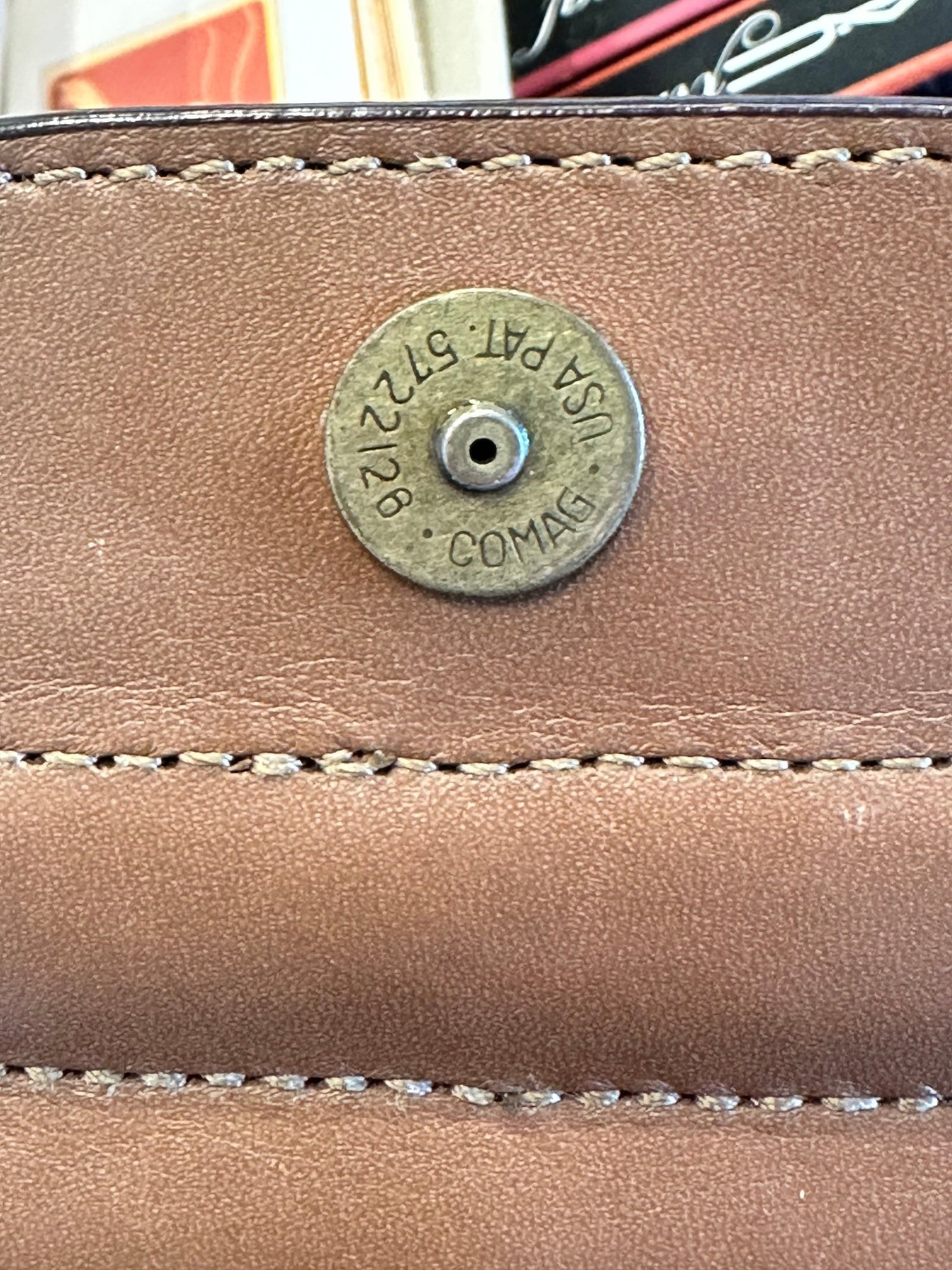 2000s Neutral Monogram Suede Coach Purse - Esita The Label