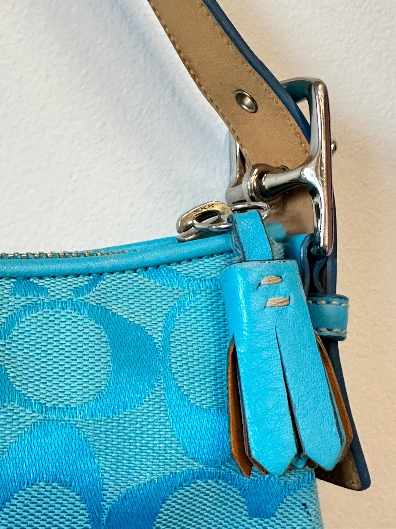 2000s Rare Blue Monogram Coach Purse - Esita The Label