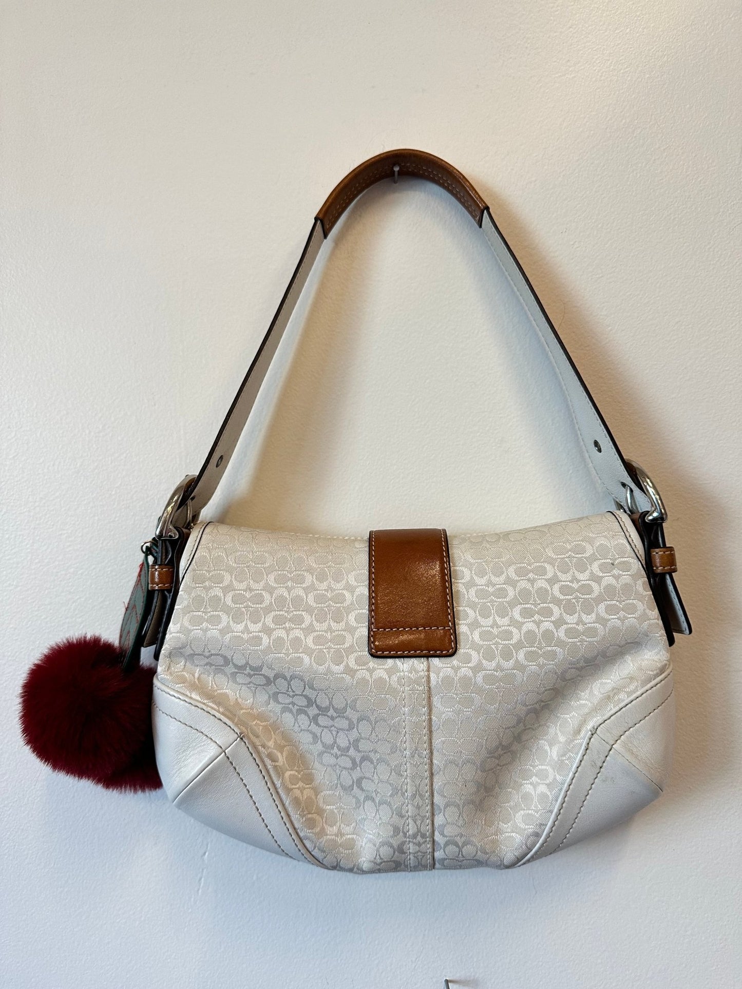 2000s Soho White Monogram Coach Purse - Esita The Label