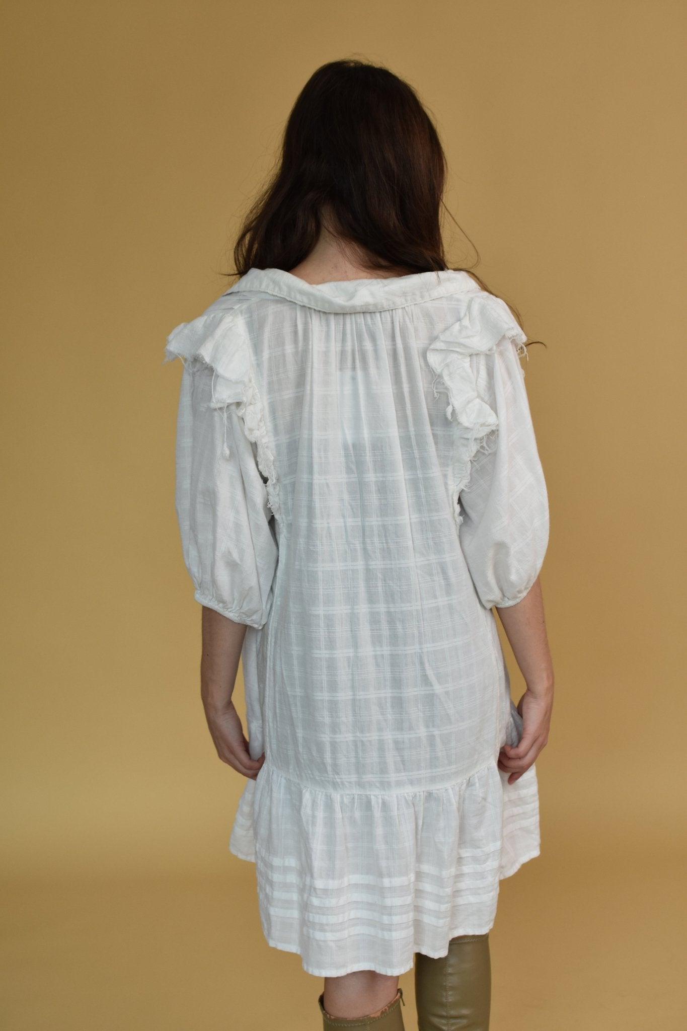 Flowy White Dress (M) - Esita The Label