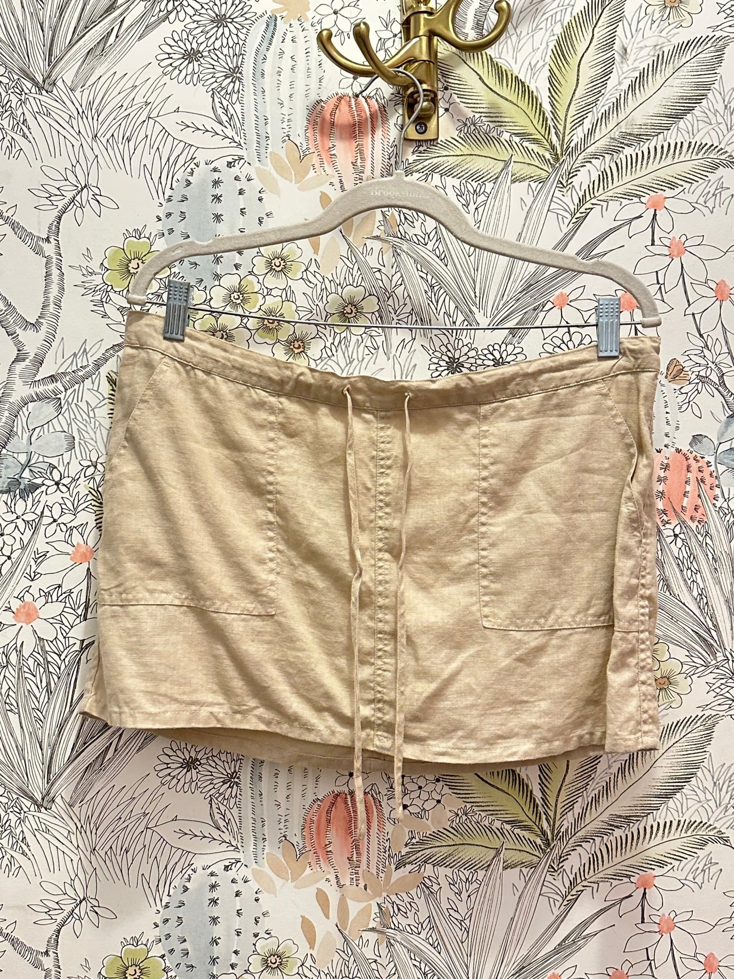 Y2K Linen Mini Skirt (M) - Esita The Label