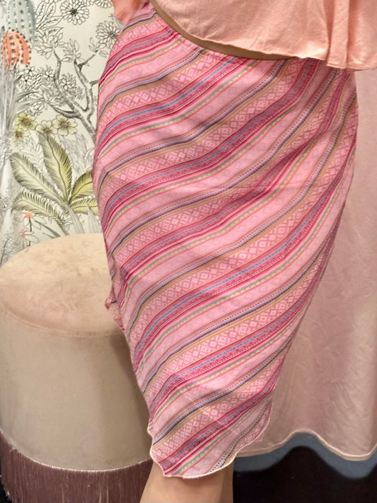 Y2K Pink Midi Skirt (XS/S) - Esita The Label